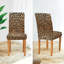 Housses de chaises de salle à manger - imprimé léopard - extensible, lavable, amovible, ensemble de 4, protecteurs de siège