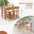 Perdigon Rectangular Eucalyptus Outdoor Bar Table , 48'' in. W 24'' in. D