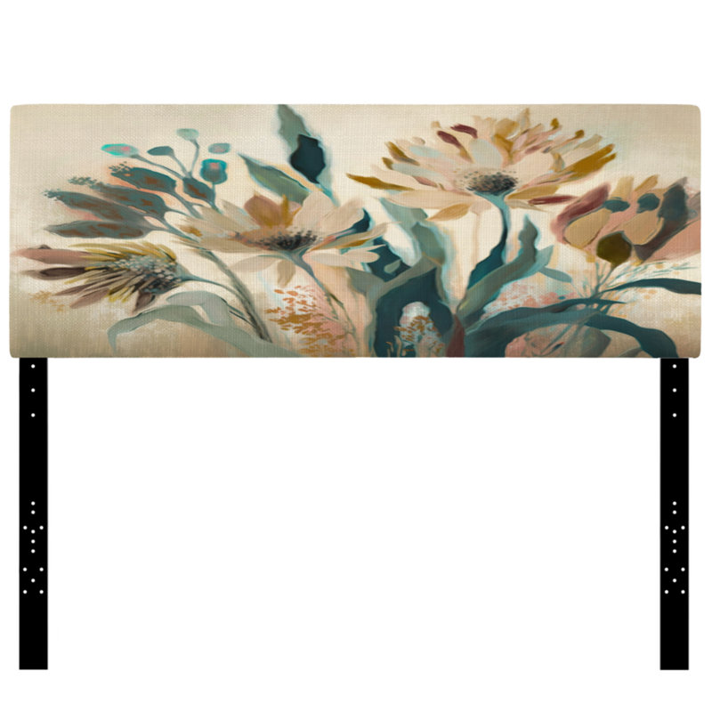 Kailem - Tête de lit tapissier à motif floral, Grand