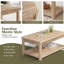 Table basse moderne à bord ondulé avec rangement à 2 niveaux-968081039