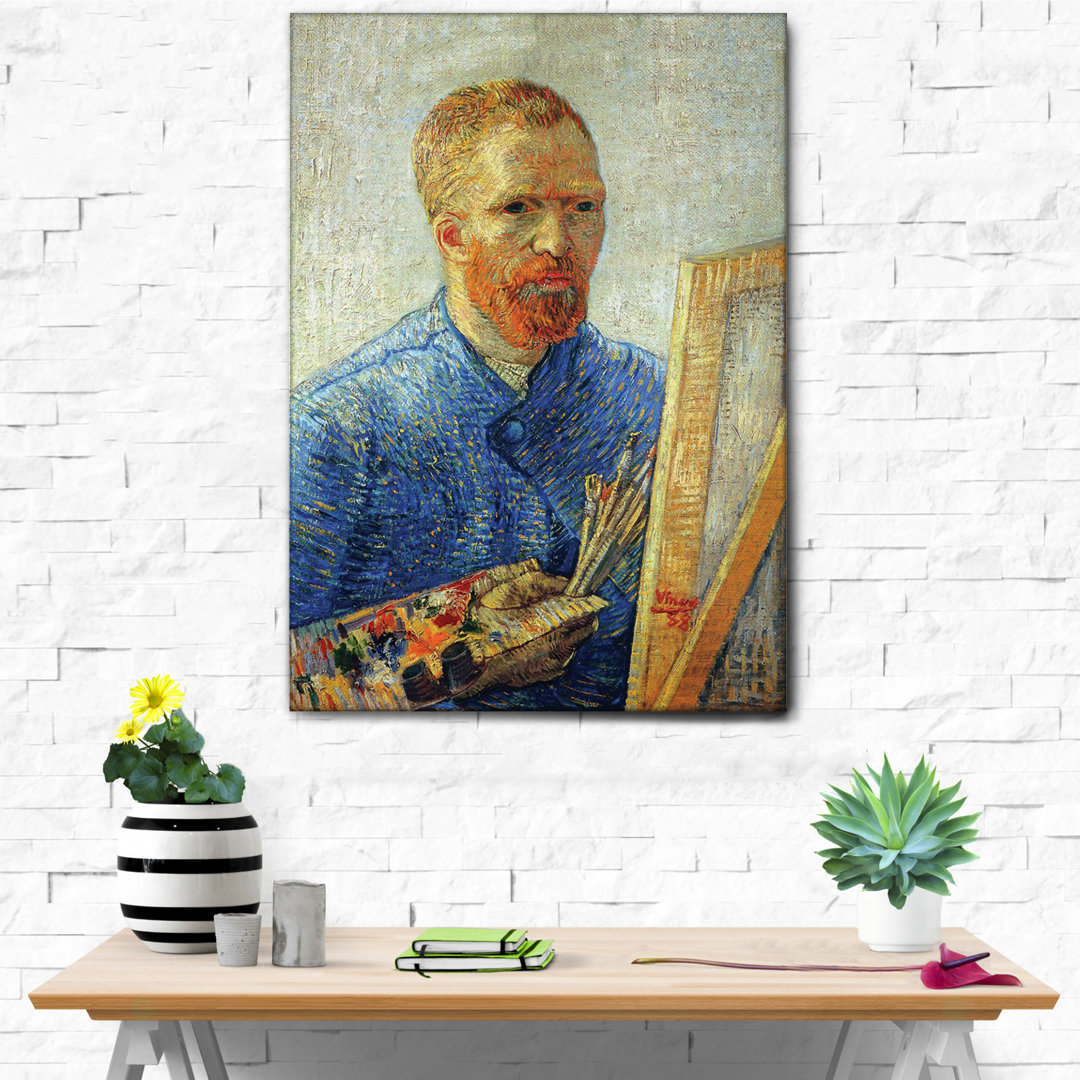 Kunstdruck Selbstporträt vor der Staffelei von Vincent Van Gogh