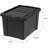 20 Gallon Lockable Storage Bins With Lids, 6 Pack - , Heavy Duty, Stackable Containers, Garage Organizing Bins Moving Tubs, Rugged Sturdy Equipment Utility Box - Black