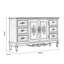 Buffet bleu uni et bois manufacturé
