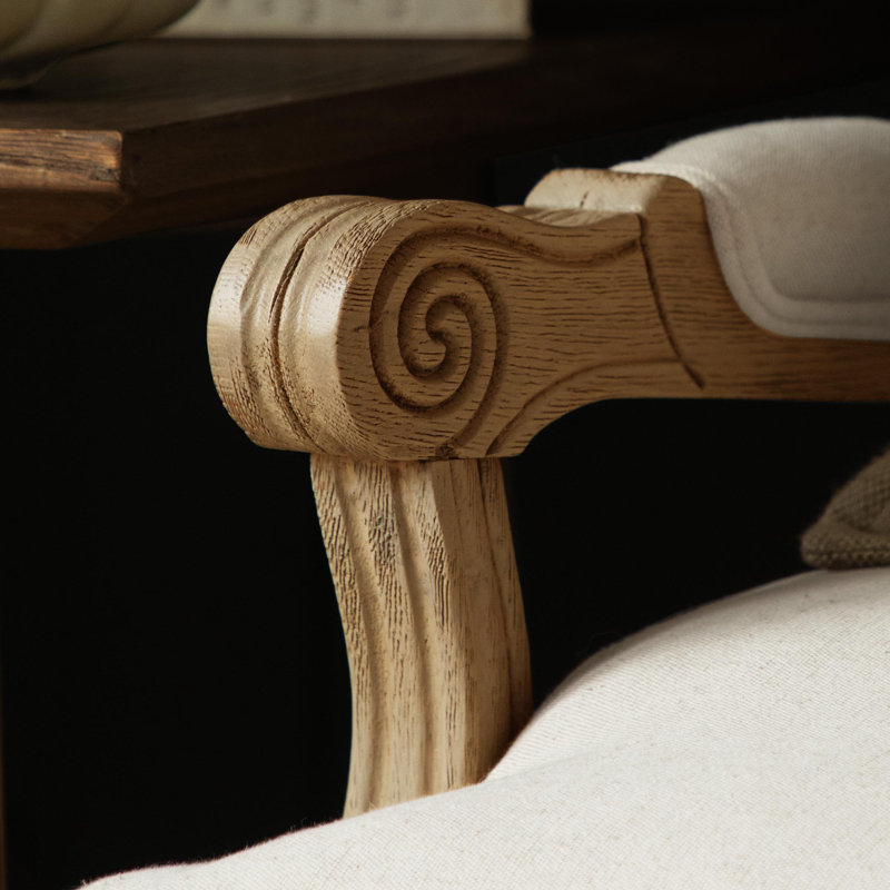 Upholstered Armchair, Natural