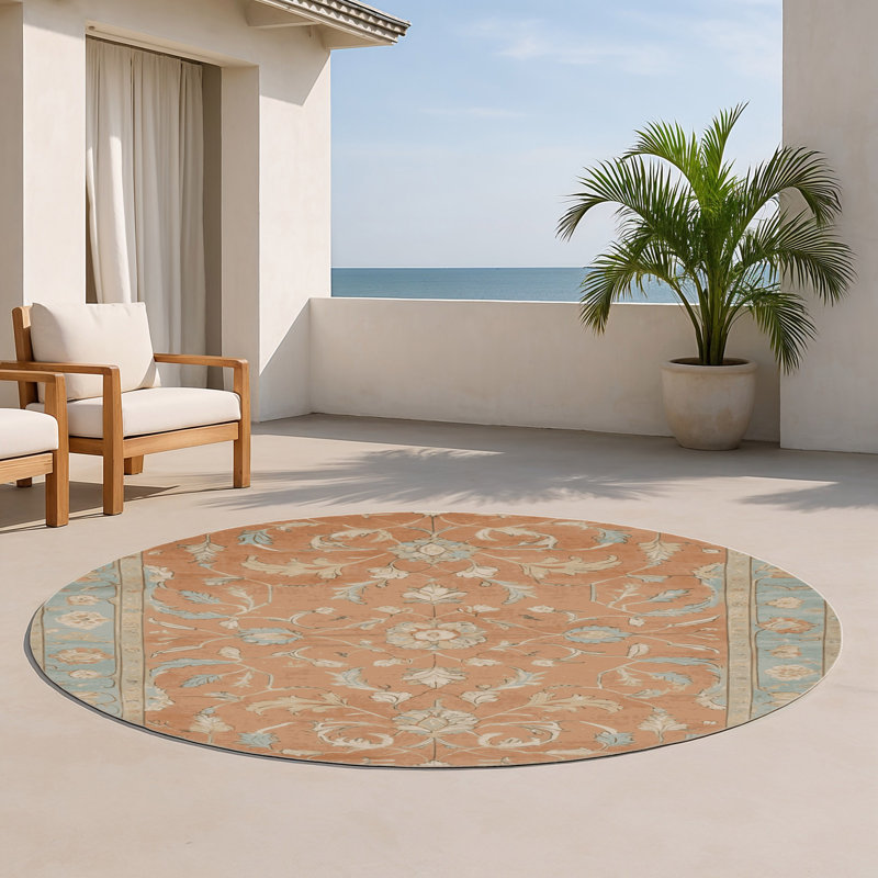 Tapis d'intérieur et d'extérieur Tabriz, Rond 5 pi