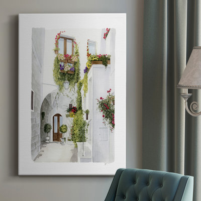 " Bougainvilla Alley I " Painting Print