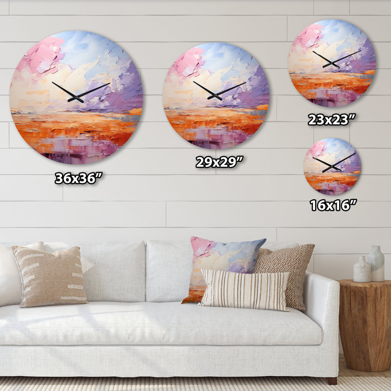Horloge murale Blush Horizon II, Très grand