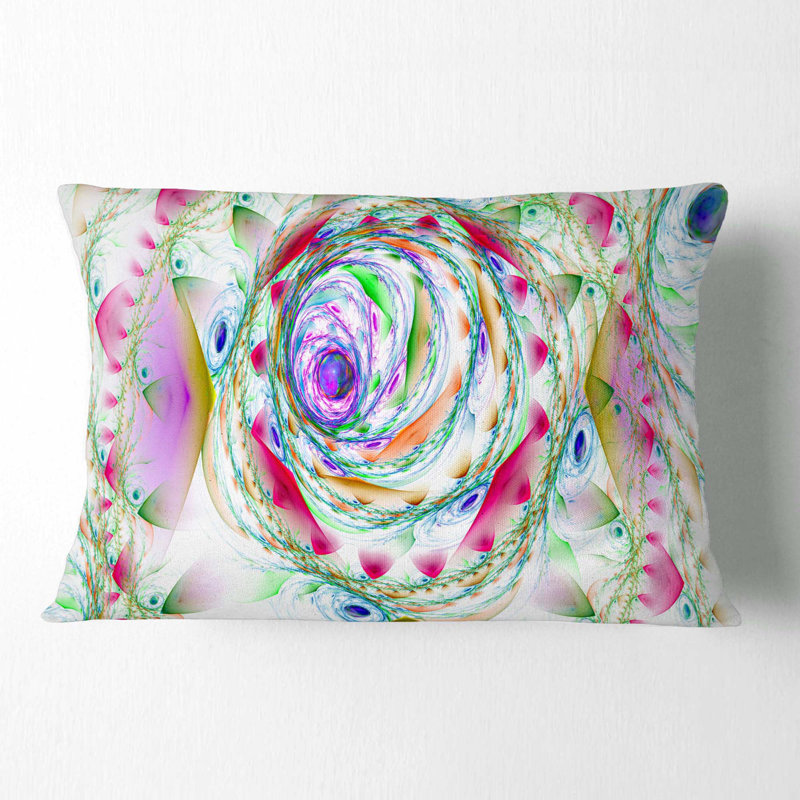 Coussin lombaire floral tourbillon à fleurs exotiques