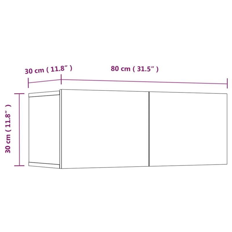 Kamil Unfinished TV Stand for TVs up to 70", 30cm H x 80/100cm L x 30cm W, White