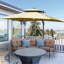 Parasol de patio en porte-à-faux Outsunny