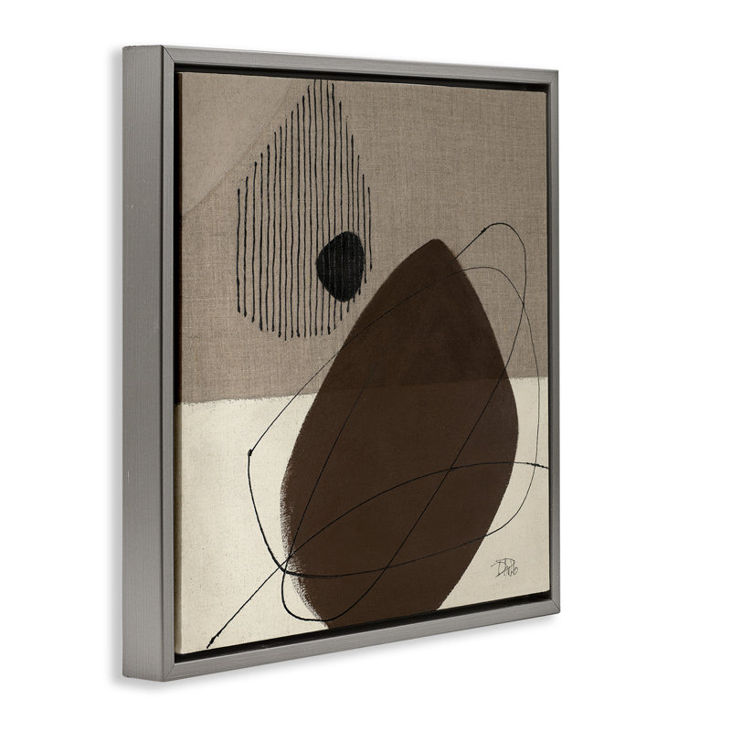 «Hidden Lines Abstraction», art mural par Patricia Pinto, Cadre flottant gris lustré, H 18 po x l 18 po