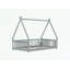Lit simple en forme de tente avec garde-corps-625849623