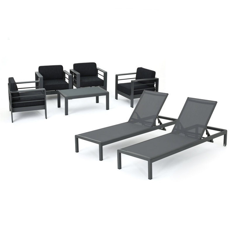 Caggiano 6 - Person Patio Conversation Set with Cushions