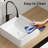 Bathroom Vessel Sink, 15X15 Inches, Rectangular Porcelain Ceramic, Striped Design, Compatible With Various Faucets, Stain - 15 Inch Sink Of Bold Statement In Bathroom, High Temperature Fired