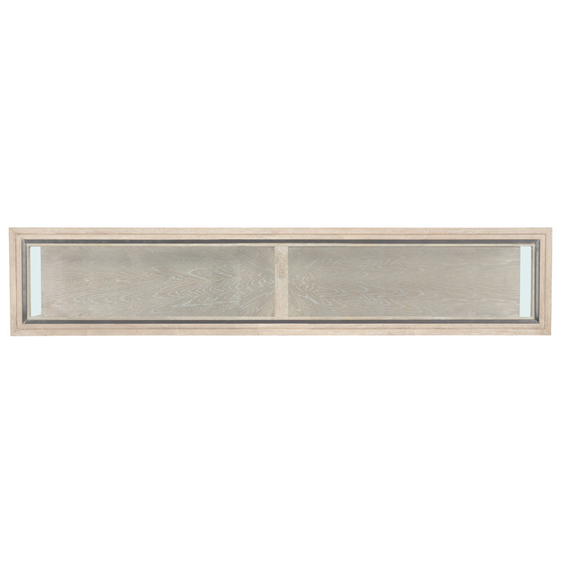 Nouveau Chic 80'' Cream Wood and Glass Console Table