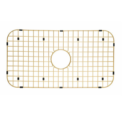 Starstar Sinks Protector Matte Gold 304 Stainless Steel Kitchen Sink Bottom Grid, Rack (27-3/16 L X 14-5/16 W)