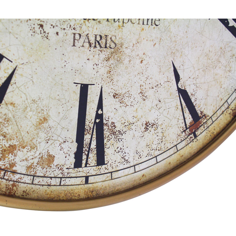 Triche Round Roman Numeral Quartz Wall Clock