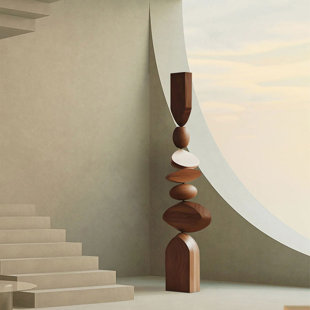 Brown solid wood abstract floor-standing decoration