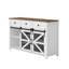 Buffet 55 po avec 3 tiroirs, tablettes réglables et rangement industriel-403516530