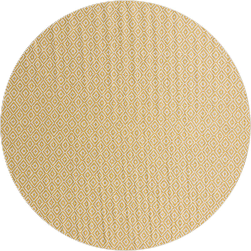 Tapis d'extérieur couleur or, Rond 10 pi 8 po
