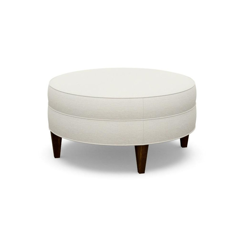 Ottoman Shop Round Ottoman, 9637-49, Walnut