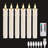 6 Pcs Rechargeable Flameless Candles with Remote Control & Timer, 6.7", Ivory White