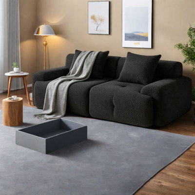 Canapés modulaires à compression, canapé moderne modulaire en tissu de 73 pouces pour petite maison