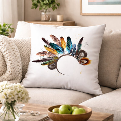 Housse de coussin moderne et minimaliste carrée, housse de coussin décorative style bohémien 17 x 17