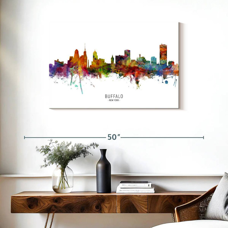 Sebbie Buffalo New York Skyline I, 24" H x 36" W