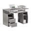 Bureau d'ordinateur complet avec rangement, gris-723039452