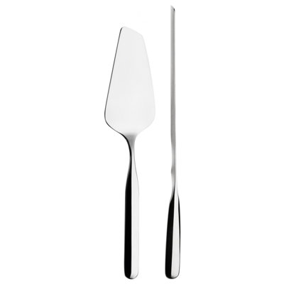 2 Piece Stainless Steel Cake Serving Set