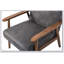 Fauteuil de style Mid-Century moderne de 25,38 po de largeur, gris, alliant confort et design élégant pour tout espace de vie-1613914278
