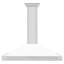 Hotte de cuisine en acier inoxydable convertible 48 po ZLINE avec coquille mate et poignée en acier inoxydable-88507514