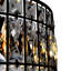 Lustre tambour en cristal 3 lumières Baconton