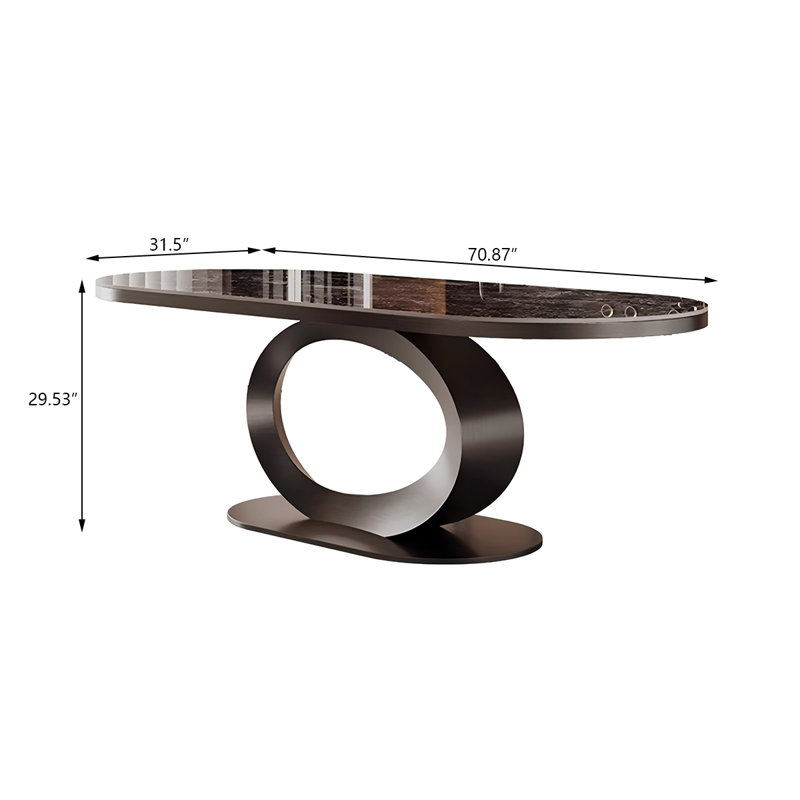 Table de salle à manger Sintered Stone, H 29,5 po x L 70,87 po x l 31,5 po