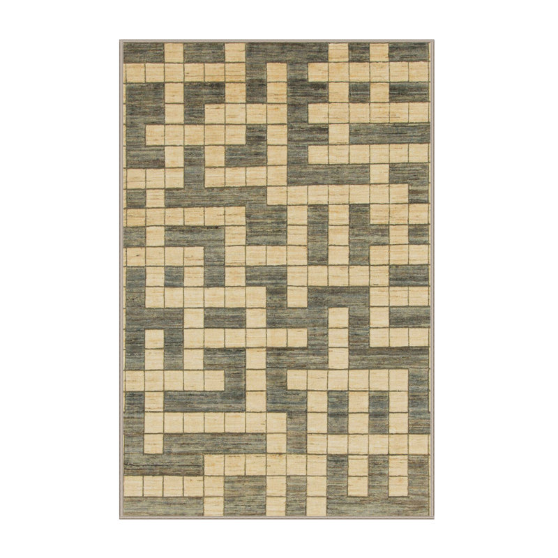 Tapis décoratif multicolore à motif abstrait, Rectangle 5 pi x 8 pi