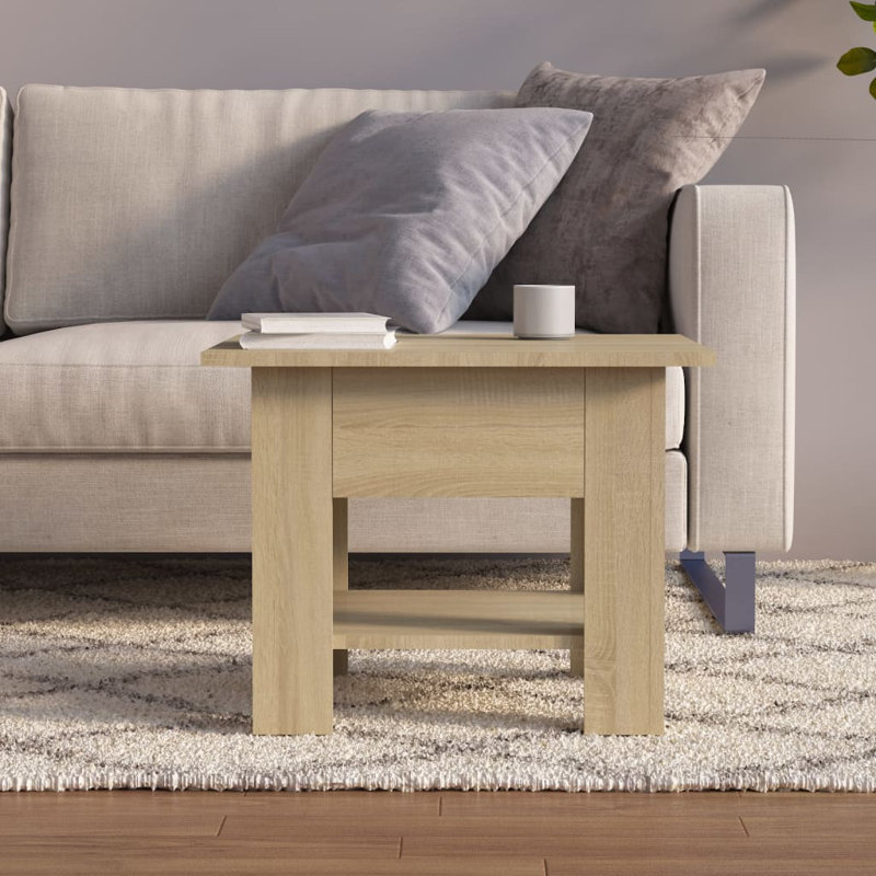 Greydi Solid Coffee Table with Storage, Sonoma Oak