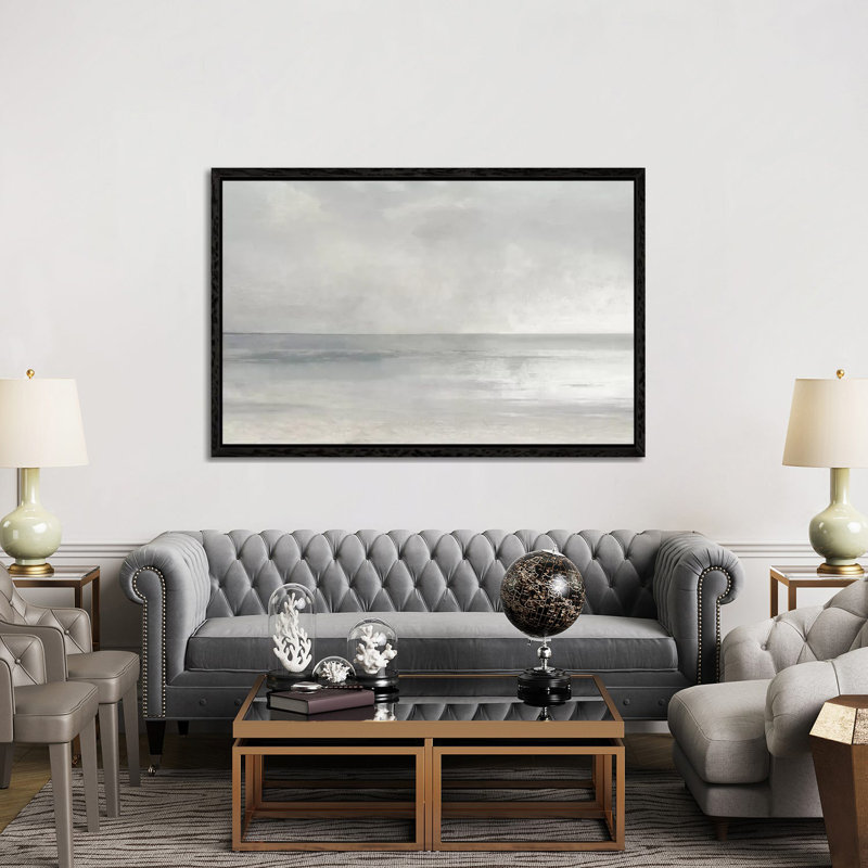 Pastel Seascape II by Christy McKee - Print on Canvas, Black Floater Framed, 152.5 cm H x 101.5 cm W