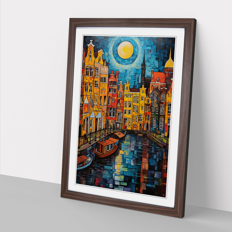 Amsterdam Expressionism - Framed Print, Walnut, 46cm H x 34cm W x 2cm D