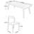 Marwa 6 - Person Pine Solid Wood Solid Wood Top Four Leg Dining Set-1683873856