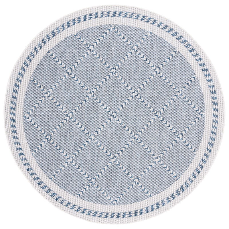 Kaitlin-Leigh Performance Solid Color Indoor/Outdoor Area Rug, Round 6'7"