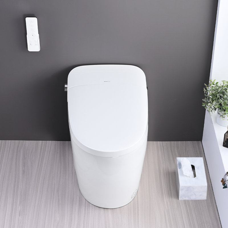 Self-Cleaning Nozzle Smart Toilet, Warm Air Dry, Night . Ceramic, 15.16In Wide, 23.62In Package Height Heated Seat , Foot Sensor Flush. 27.55In Deep, 100.31Lb Weight
