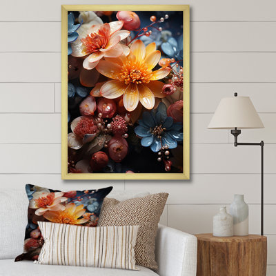«Pink Blue Wilflowers Dream IV» sur toile