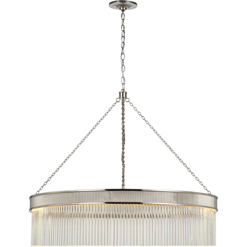 Marie Flanigan Menil Large Chandelier, Polished Nickel
