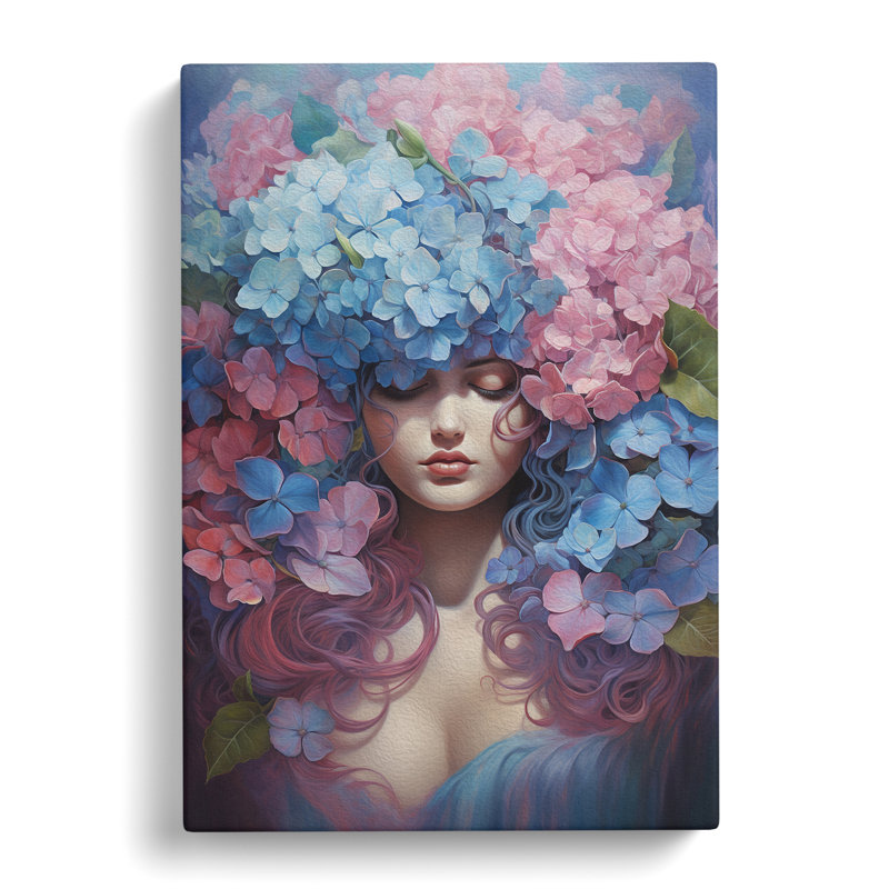 Hydrangea Symbolism - No Frame Print, 50cm H x 35cm W x 3cm D