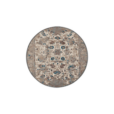 Machine Washable Gray Area Rug GSIX03709