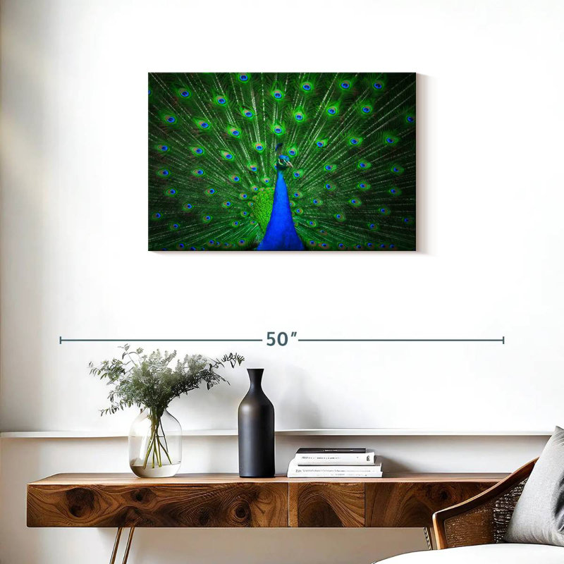 Plume de paon vert vif Crowle, H 20 po x l 30 po