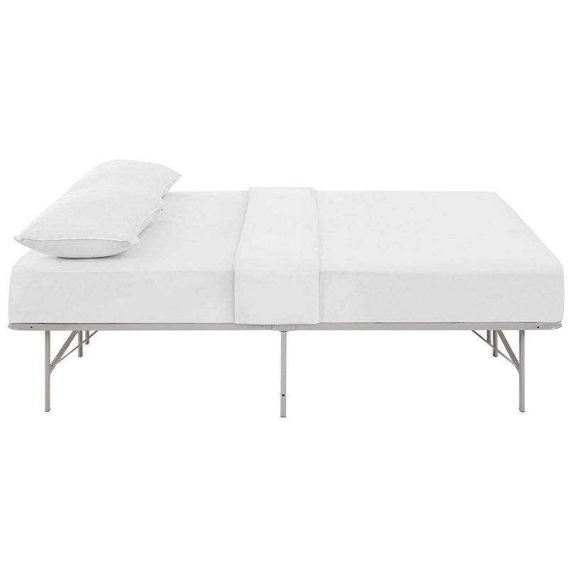 Modway Horizon Stainless Steel Bed Frame, Gray, Queen