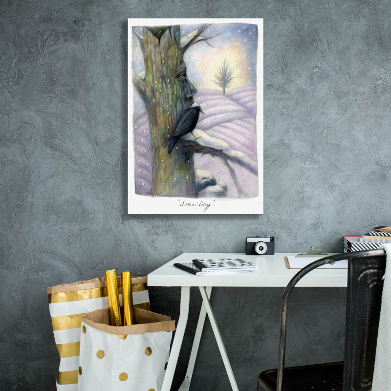 «Snow Day» par Art and a Little Magic, art mural sur toile, 18 po x 26 po, H 26 po x l 18 po x P 0,75 po