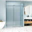 Porte de douche de 56 à 60 po, verre trempé de 1/4 po avec couche résistante, glissement facile, excellent film d'étanchéité de l 76 po x H, mouvement coulissant silencieux, fonctionnalité de résistance efficace